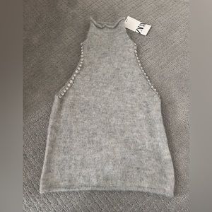 NEW** Zara Medium knit rhinestone turtleneck